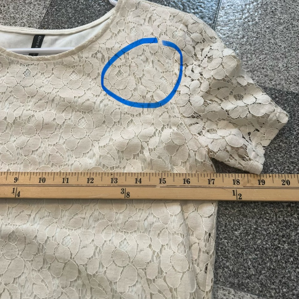 W118 by Walter Baker Cream Lace Shift Dress- Size Small - Picture 3 of 9
